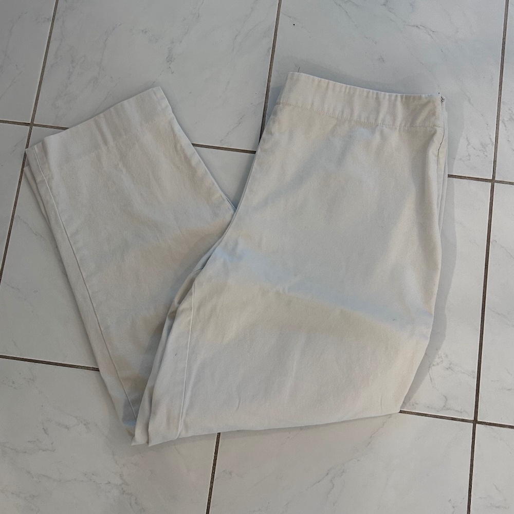 TALBOTS stretch stone / khaki side zip pants size 16 Regular women's